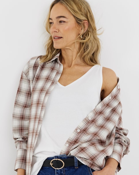 White V-Neck Vest