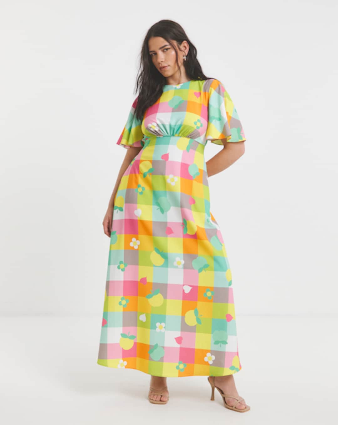 green emerald velvet dress Short Sleeve Printed Mesh Dress  Fashion World ZA