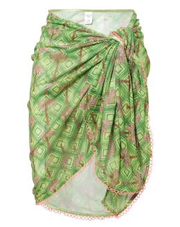 Chelsea Peers Tie Waist Palm Print Midi Sarong