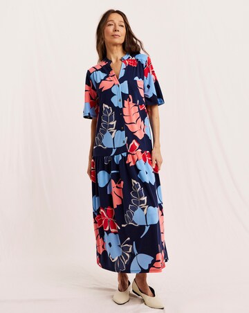 Julipa Petite Button Down Jersey Midi Dress