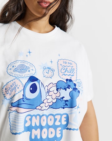 Stitch Snooze Mode Graphic Pyjama Set
