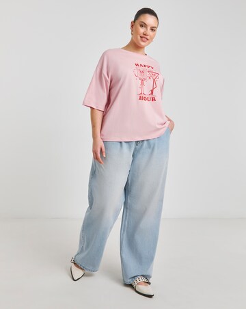 Pink Happy Hour Graphic T-Shirt