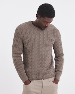 Timberland Williams River Cable Crew Neck Jumper - Brown