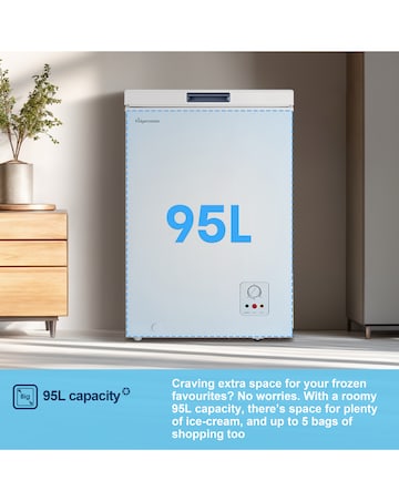 Fridgemaster MCF96E 96L Chest Freezer- E Rated 86CM