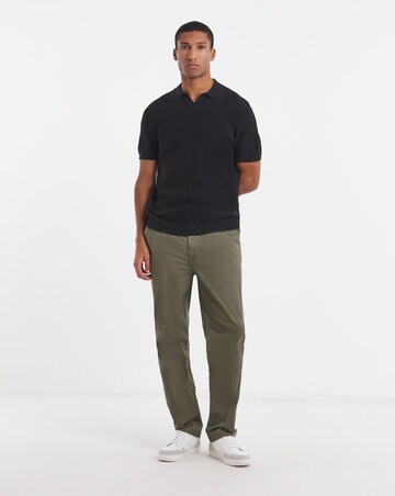 Open Neck Textured Polo