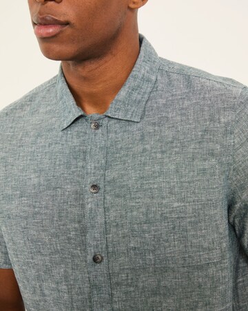 FatFace Bugle Linen Resort Shirt (Regular & Tall) - Jade