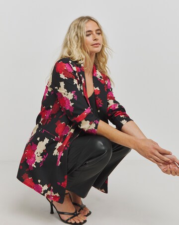 Made in GB Floral Print Scuba Crepe Jersey Blazer