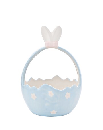 Blue Basket with Bunny Ears