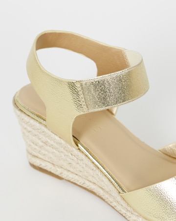 Sariah Two Part Espadrille Wedge Sandals - Wide Fit (E)