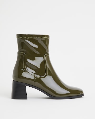 Whitney Classic Block Heel Stretch Ankle Boots - Extra Wide Fit (EEE)