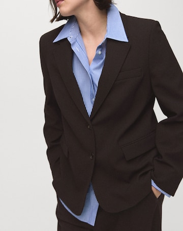 Mango Straight-Fit Suit Blazer