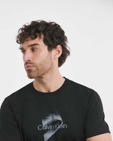 Calvin Klein Short Sleeve Raised Logo T-Shirt - Black
