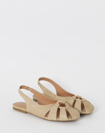 Sora Slingback Hardware Detail Ballerina Shoes - Wide Fit (E)