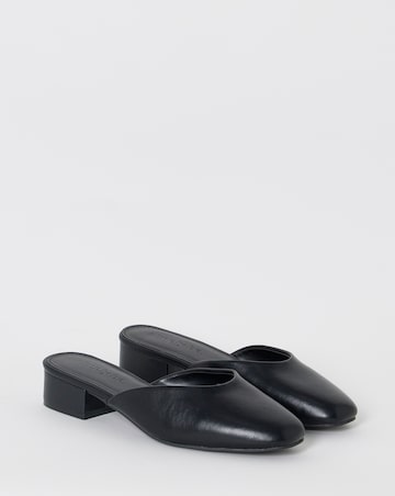 Lisa Low Block Heel Mules - Extra Wide Fit (EEE)