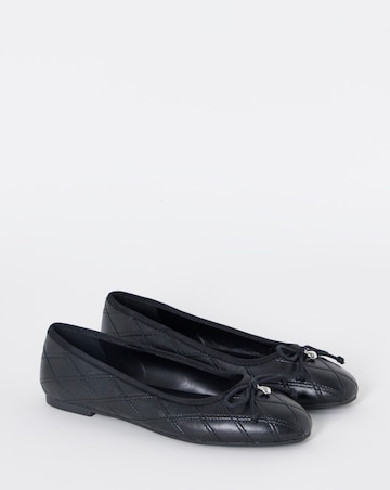 Santiago Quilted Ballerina Shoes - Wide Fit (E)