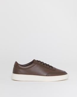 Boss Kieran Leather Trainers - Dark Brown