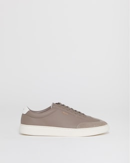 Boss Kieran Leather Trainers - Beige