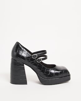 Romana Platform Closed Toe Heeled Shoe - Extra Wide Fit (EEE)