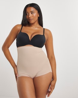Naomi&amp;Nicole Fuller Figure Firm Control Tummy Shaping Hi Waist Knicker Beige