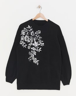 Lovedrobe Floral Sequin Applique Jumper