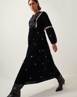 Monsoon Noni Velvet Long Sleeve Top