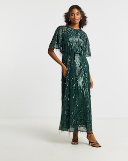 Joanna Hope Sequin Tassle Maxi Dress