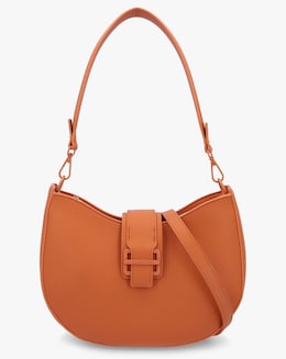 Valentino Bags Dejavu Orange Curved Shoulder Bag