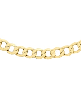Gents 9 Ct Gold 1/4oz Hollow Curb Chain