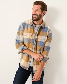 FatFace Buffalo Check Shirt (Regular &amp; Tall) - Blue