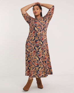 Joe Browns Perfectly Pleasing Paisley Midaxi Jersey Dress