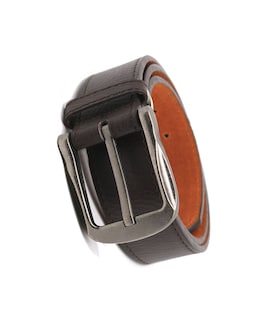 D555 Big &amp; Tall Harrison Large Buckle Bonded Leather Belt 3.9Cm Width - Brown