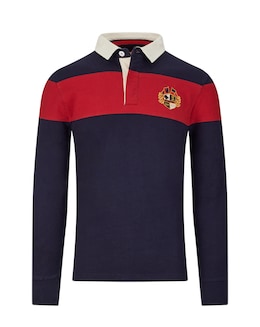 Raging Bull - Long Sleeve Chest Panel Rugby - Navy