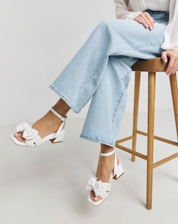 Monet Double Bow Low Block Heel - Extra Wide Fit (EEE)