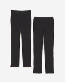 2 Pack Black/Black Slim Leg Jeggings