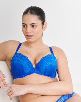 Ann Summers Sexy Lace Planet Plunge Bra Bright Blue