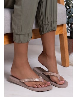 totes Ladies Beaded Toe Post Sandals