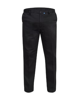 D555 Big &amp; Tall Bruno Stretch Chino Pant with Xtenda Waist - Black