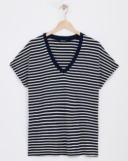 Stripe V-Neck T-Shirt