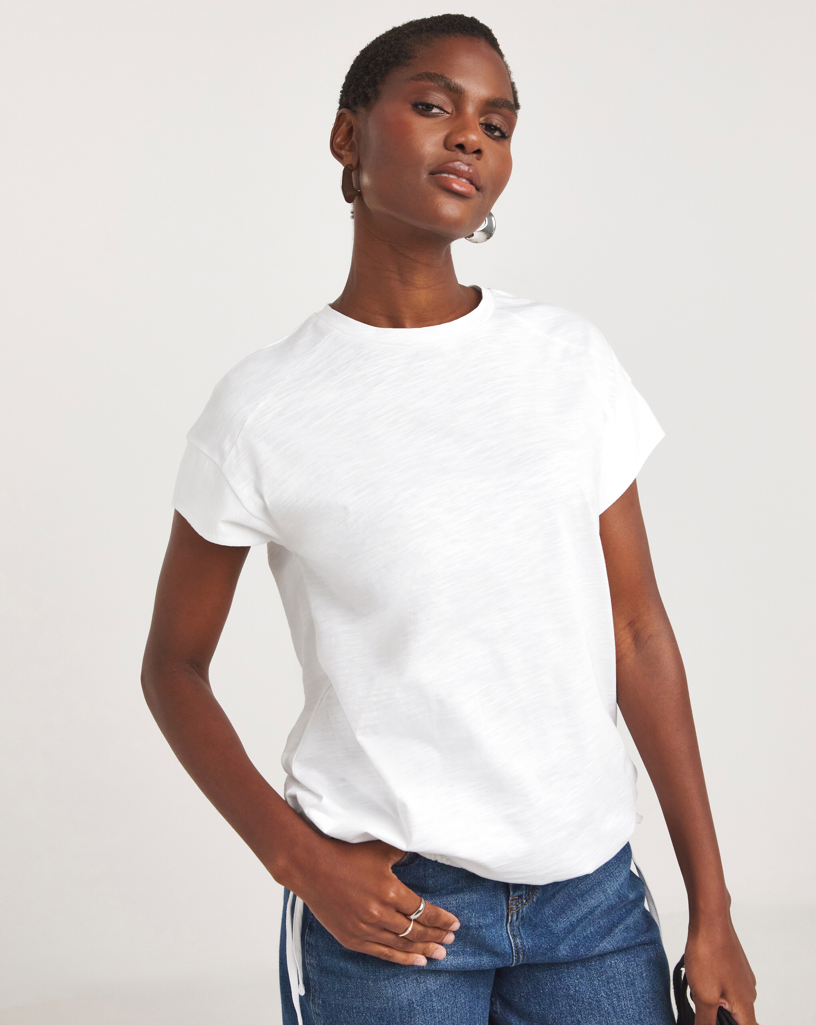 next bubble hem tops