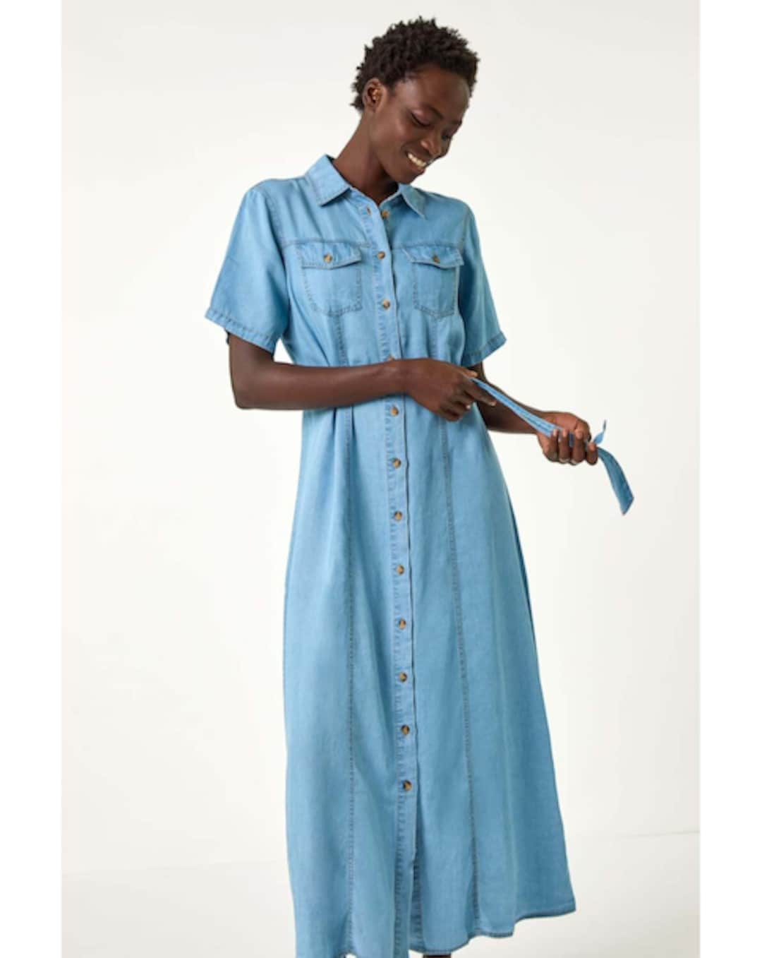 slim fit dress slacks Spring Cotton Linen Solid Pocket Oversize Shirt Dresses – Come4Buy eShop main image 0