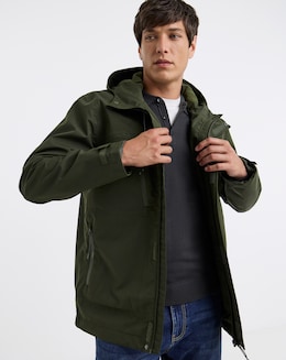 Khaki Fleece Lined Waterproof Anorak
