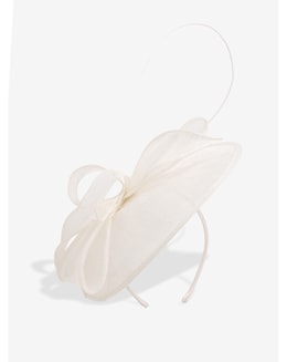 Jon Richard Ivory Woven Bow Fascinator