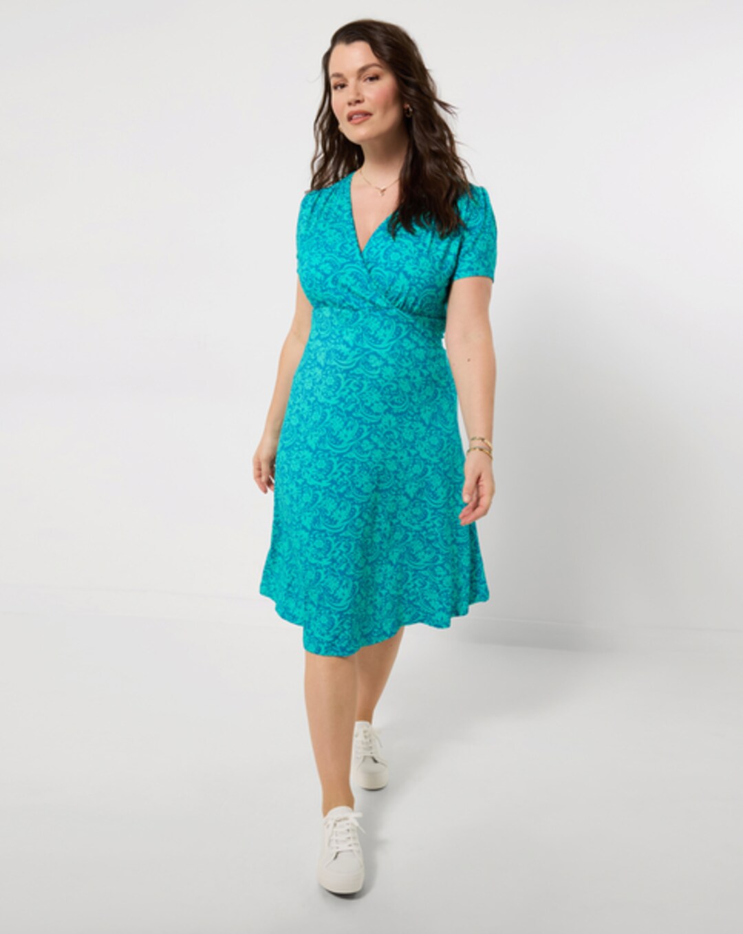 green emerald velvet dress Floral V-Neck Slit Maxi Dress – YELLOW SUB TRADING main image 1