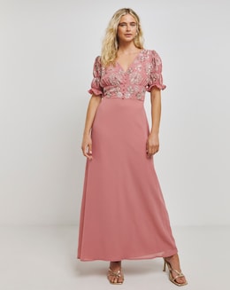 Maya Floral Embellished Maxi Dress
