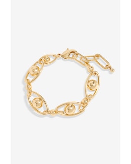 Jon Richard Gold Plated Polished Orb Chain Bracelet