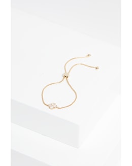 Jon Richard Gold Plated And MOP Enamel Heart Clover Toggle Bracelet