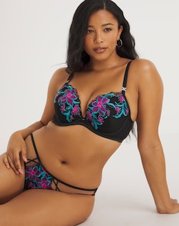 Ann Summers Flourishing Padded Plunge Wired Bra Multi