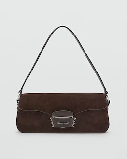 Mango Real Suede Western Shoulder Bag