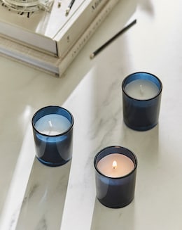 Hydrangea &amp; Jasmine Set of 3 Votive Candles