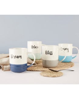 Waterside Set of 6 Dipped Slogan Mugs
